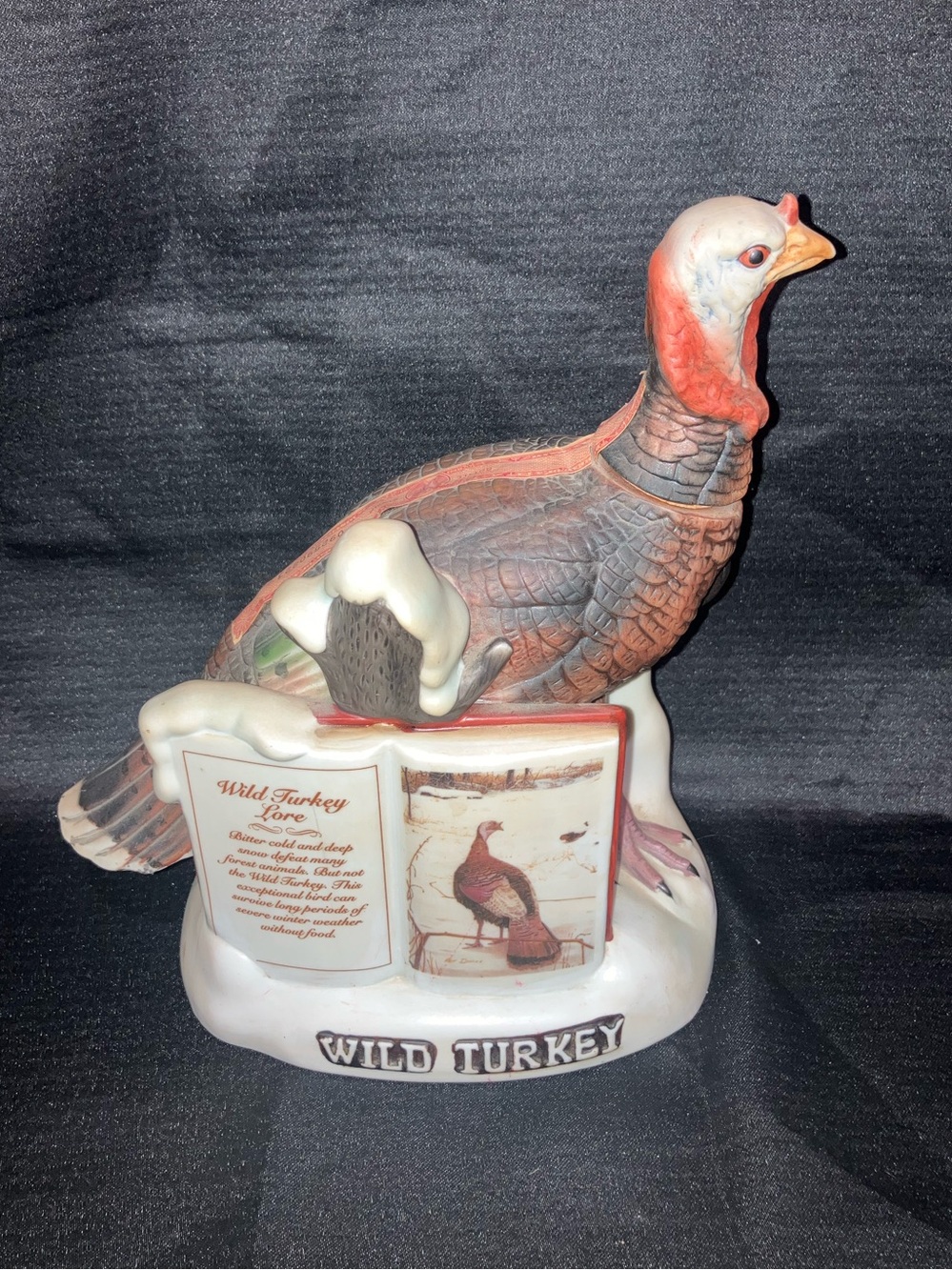Vintage 1980 Austin Nichols Wild Turkey Porcelain Whiskey Decanter